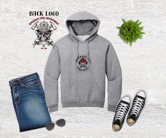 RCFD Flaming Eyes Skull Hooded Sweatshirt