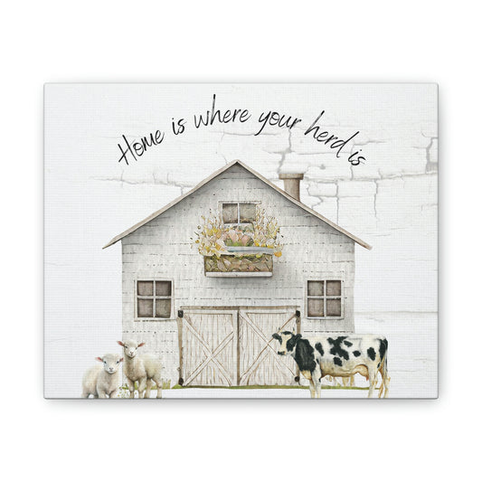 Home is Where The Herd is Canvas Print w/out frame